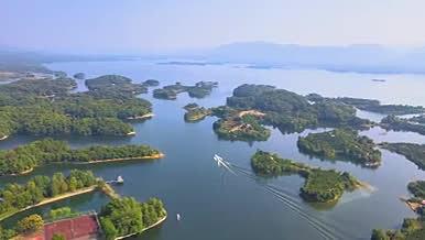 4K航拍湖北陆水湖国家级风景区视频的预览图